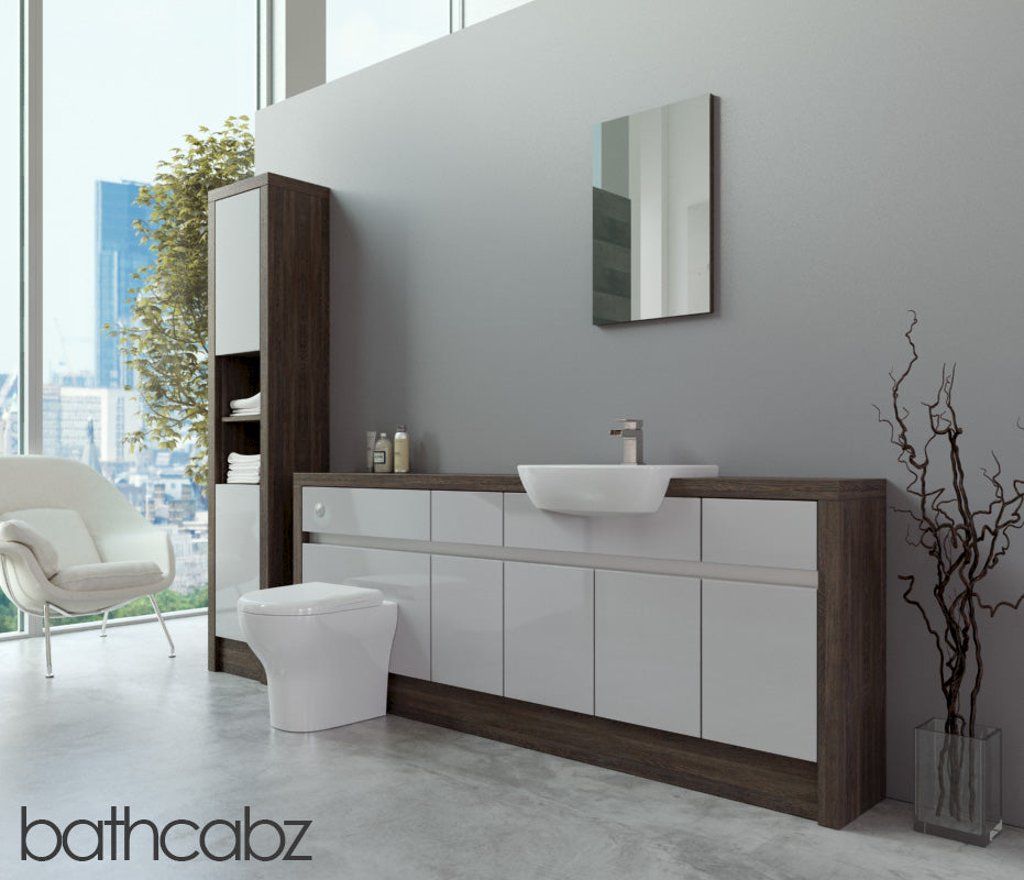 SIDONA MALI WENGE BASE & TALL UNIT BATHROOM FITTED FURNITURE