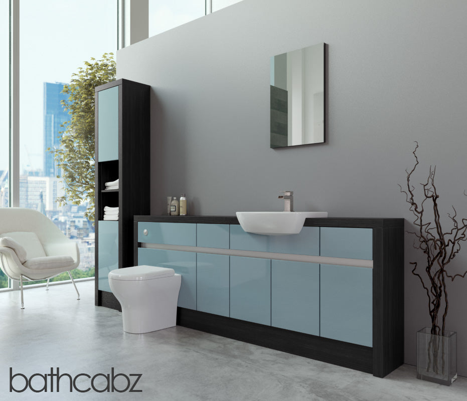 SIDONA HACIENDA BLACK BASE & TALL UNIT BATHROOM FITTED FURNITURE