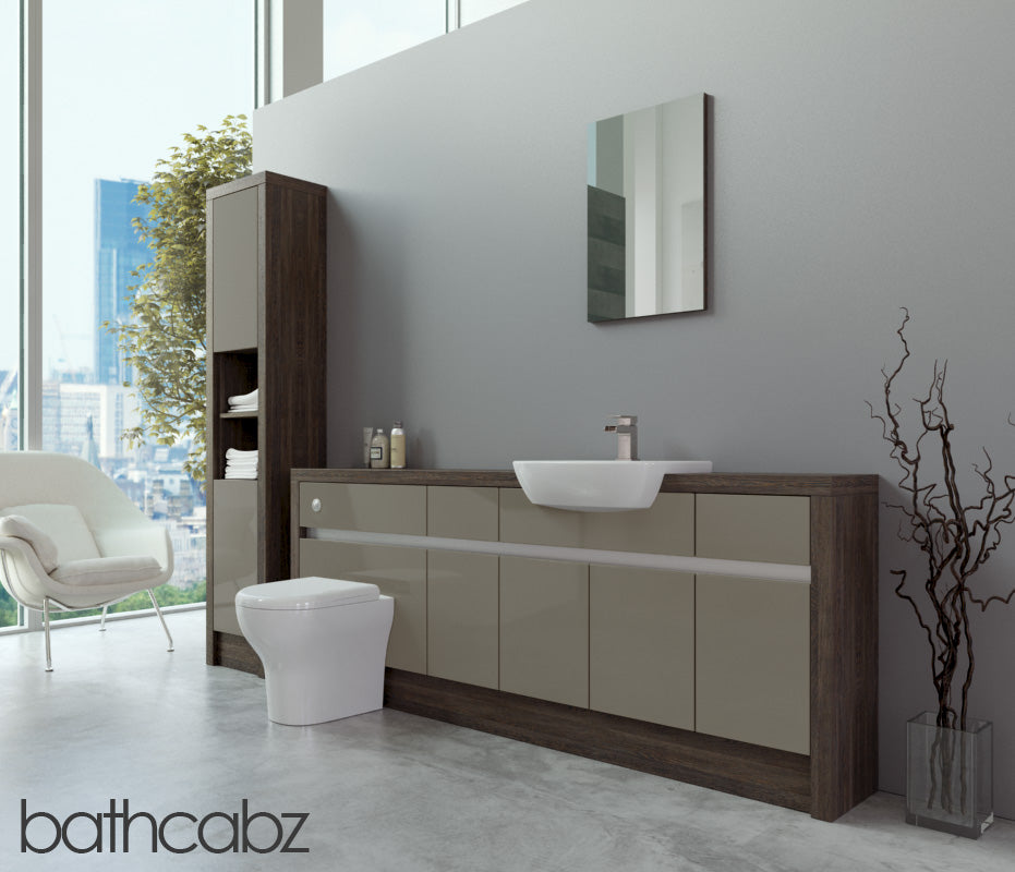 SIDONA MALI WENGE BASE & TALL UNIT BATHROOM FITTED FURNITURE