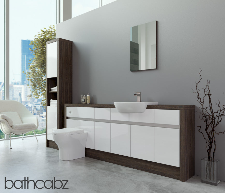 SIDONA MALI WENGE BASE & TALL UNIT BATHROOM FITTED FURNITURE