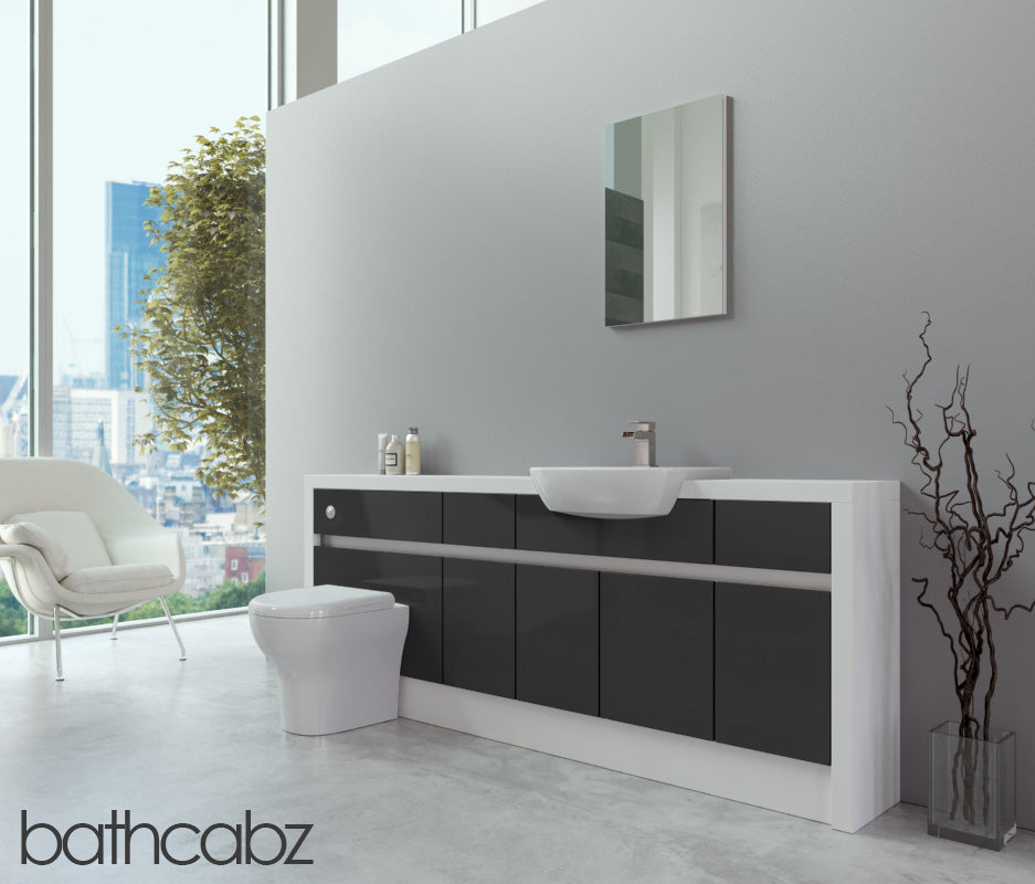 SIDONA WHITE MATT BASE UNITS BATHROOM FITTED FURNITURE