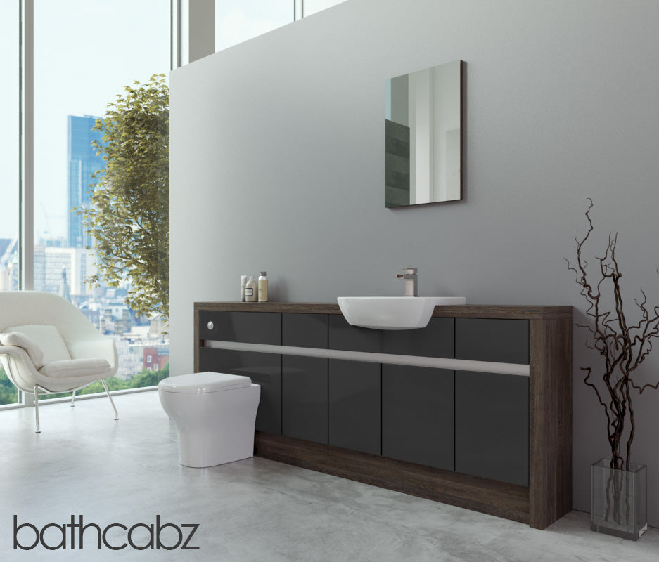 SIDONA MALI WENGE BASE UNITS BATHROOM FITTED FURNITURE