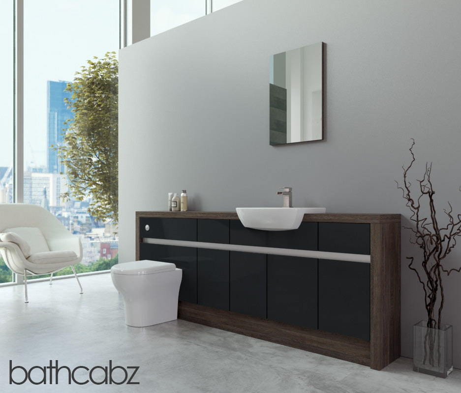 SIDONA MALI WENGE BASE UNITS BATHROOM FITTED FURNITURE