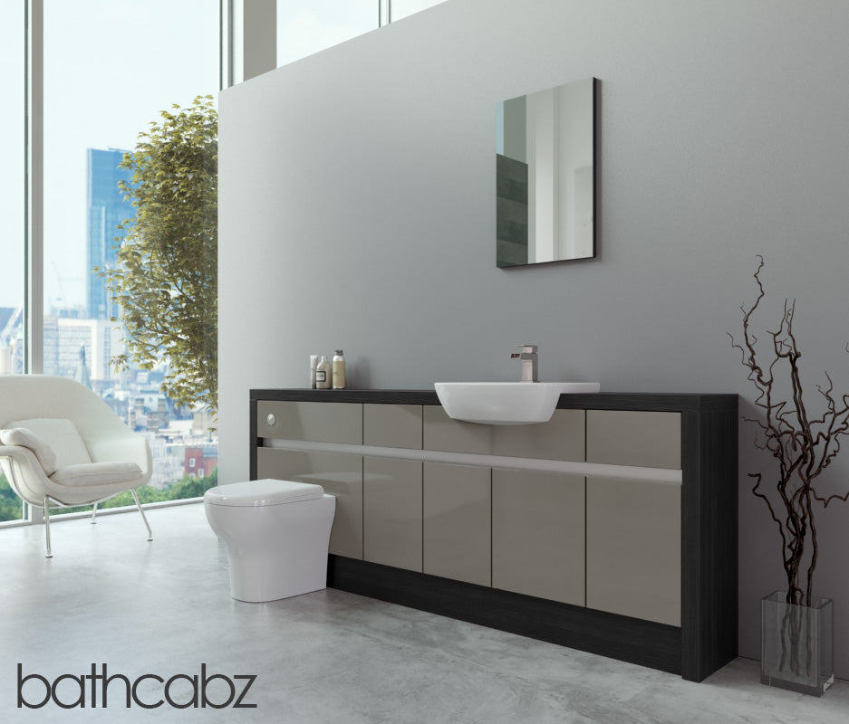 SIDONA HACIENDA BLACK BASE UNITS BATHROOM FITTED FURNITURE