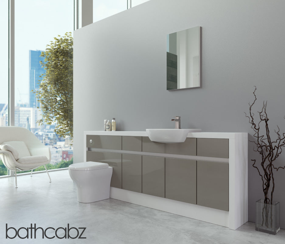 SIDONA WHITE MATT BASE UNITS BATHROOM FITTED FURNITURE