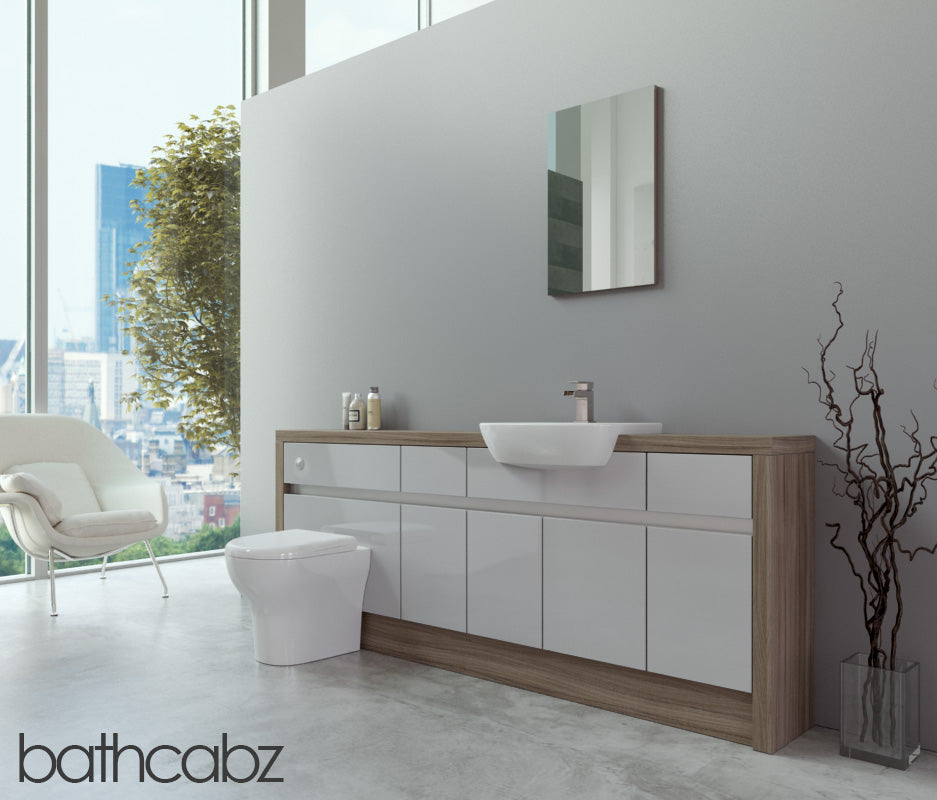 SIDONA DRIFTWOOD BASE UNITS BATHROOM FITTED FURNITURE