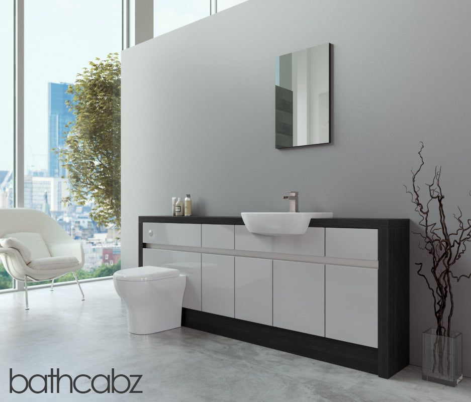 SIDONA HACIENDA BLACK BASE UNITS BATHROOM FITTED FURNITURE