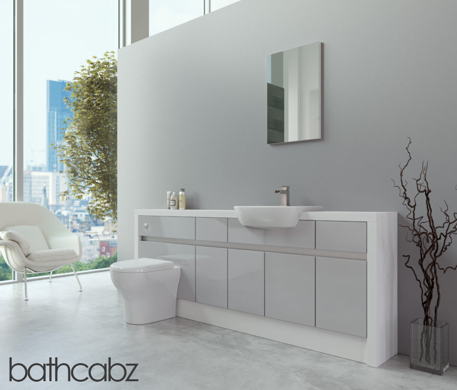 SIDONA WHITE MATT BASE UNITS BATHROOM FITTED FURNITURE