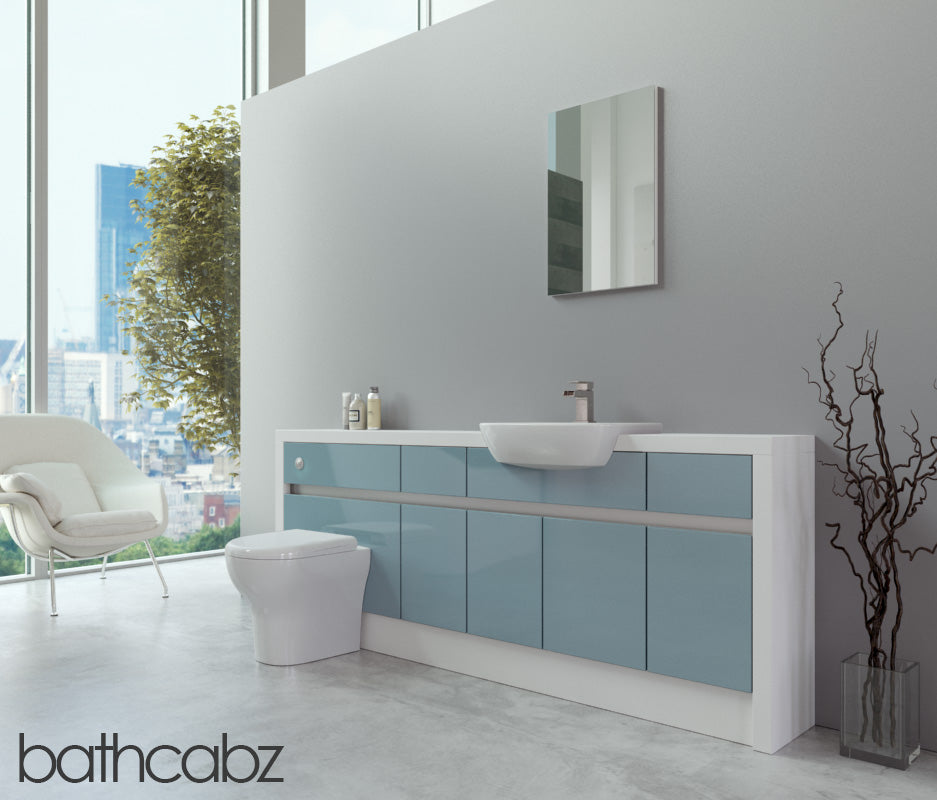 SIDONA WHITE MATT BASE UNITS BATHROOM FITTED FURNITURE