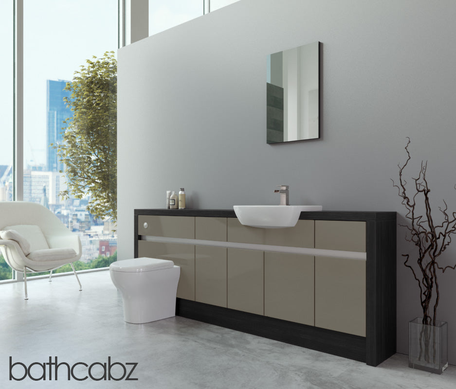 SIDONA HACIENDA BLACK BASE UNITS BATHROOM FITTED FURNITURE