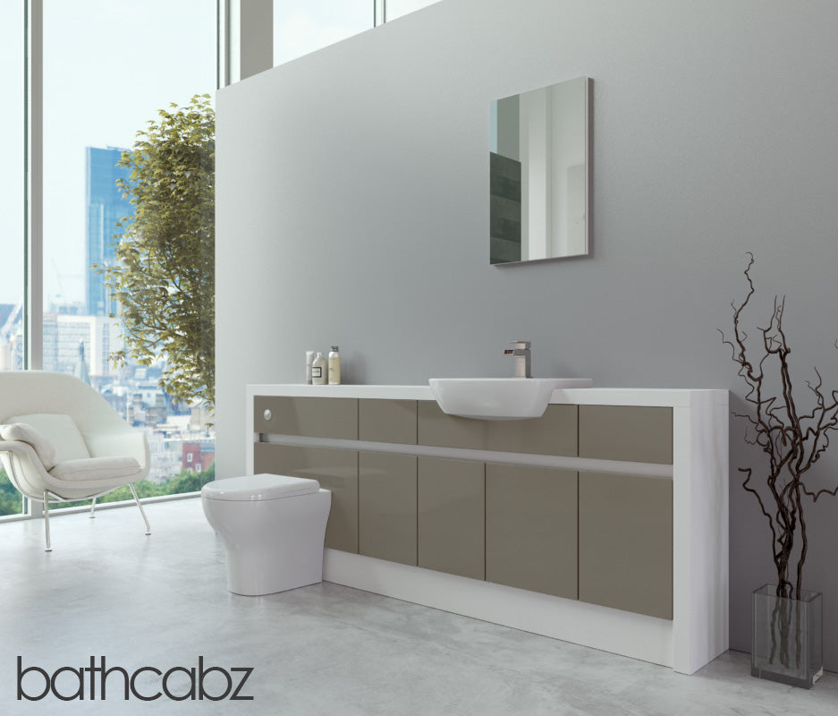 SIDONA WHITE MATT BASE UNITS BATHROOM FITTED FURNITURE