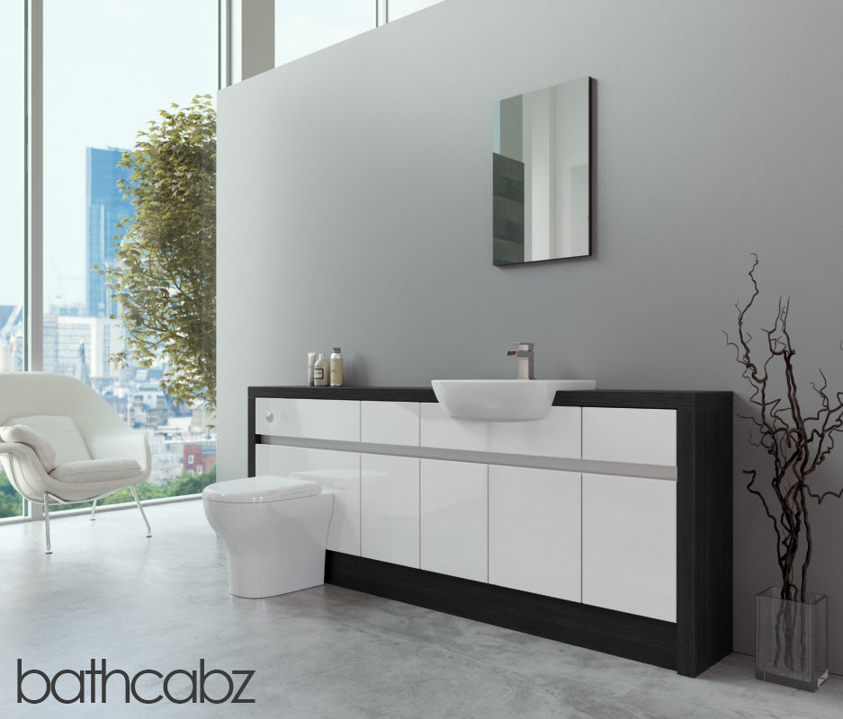 SIDONA HACIENDA BLACK BASE UNITS BATHROOM FITTED FURNITURE