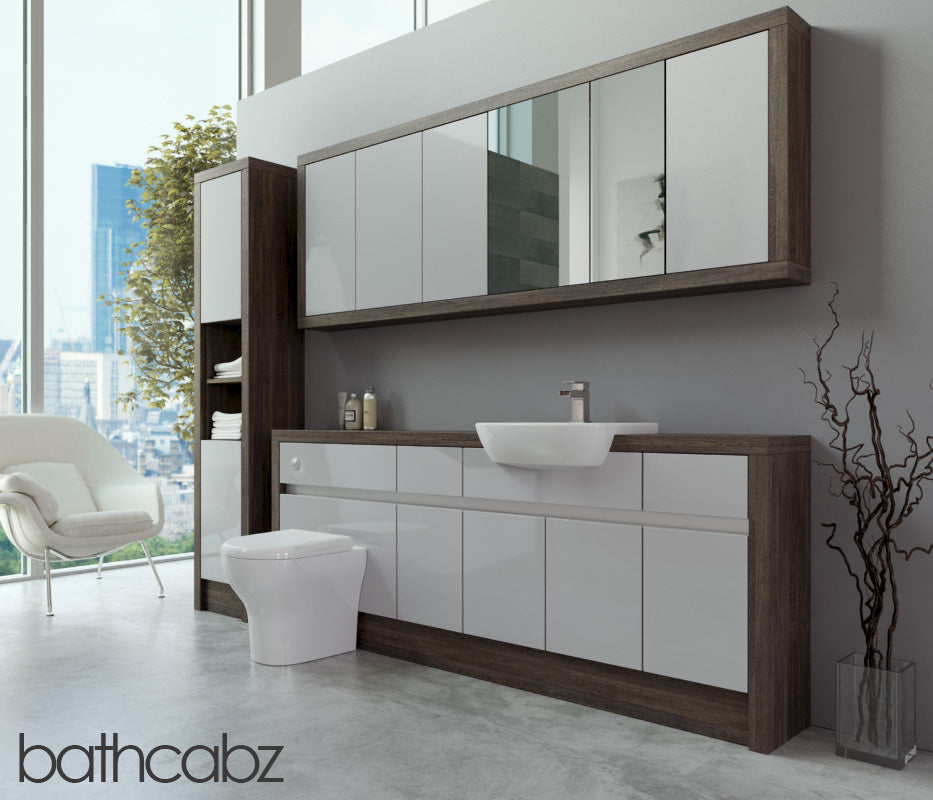 SIDONA MALI WENGE BASE, WALL & TALL UNIT BATHROOM FITTED FURNITURE