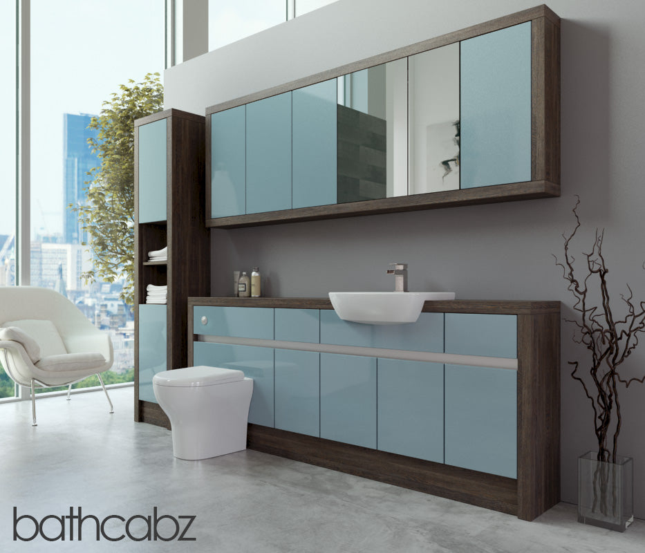 SIDONA MALI WENGE BASE, WALL & TALL UNIT BATHROOM FITTED FURNITURE