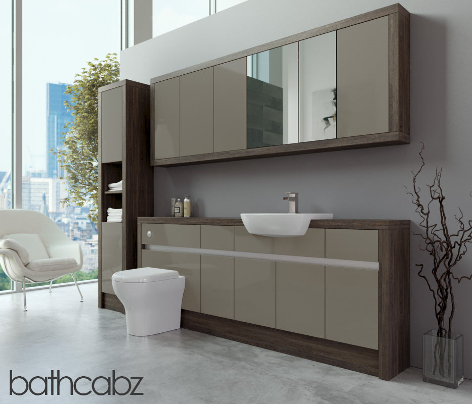 SIDONA MALI WENGE BASE, WALL & TALL UNIT BATHROOM FITTED FURNITURE