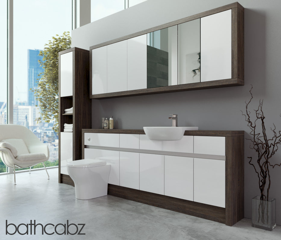 SIDONA MALI WENGE BASE, WALL & TALL UNIT BATHROOM FITTED FURNITURE