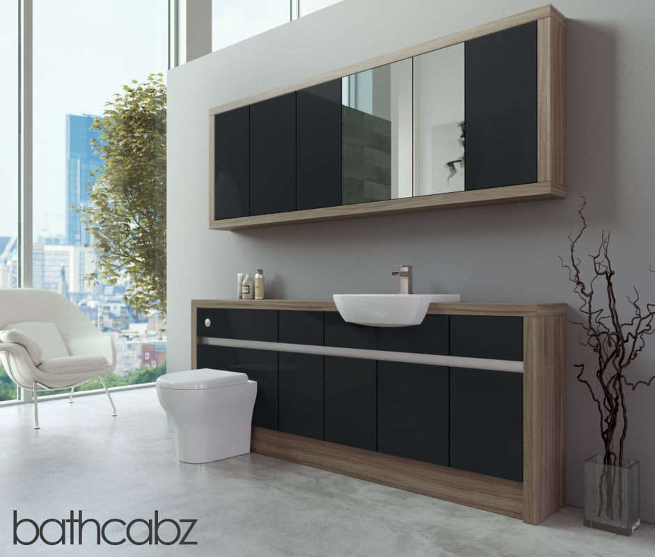 SIDONA DRIFTWOOD BASE & WALL UNITS BATHROOM FITTED FURNITURE