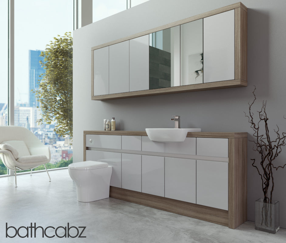 SIDONA DRIFTWOOD BASE & WALL UNITS BATHROOM FITTED FURNITURE