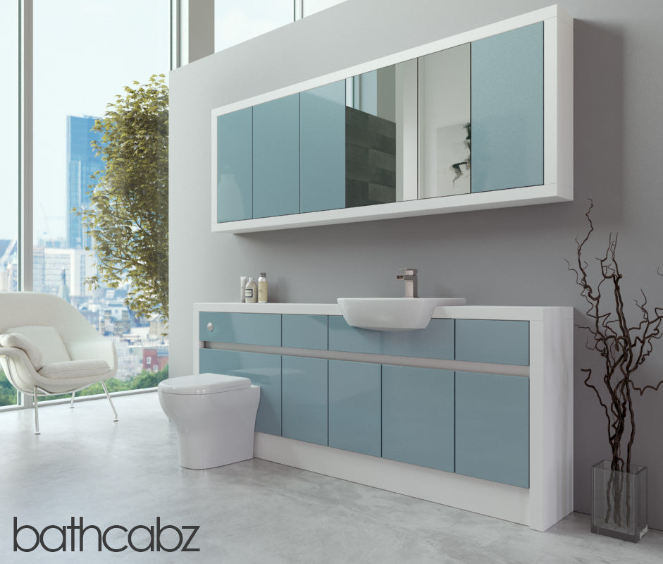 SIDONA WHITE MATT BASE & WALL UNITS BATHROOM FITTED FURNITURE