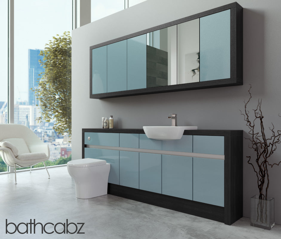 SIDONA HACIENDA BLACK BASE & WALL UNITS BATHROOM FITTED FURNITURE