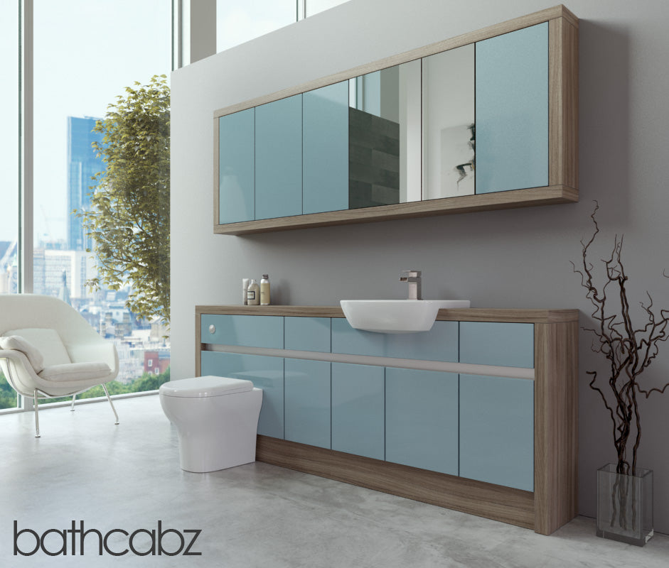 SIDONA DRIFTWOOD BASE & WALL UNITS BATHROOM FITTED FURNITURE