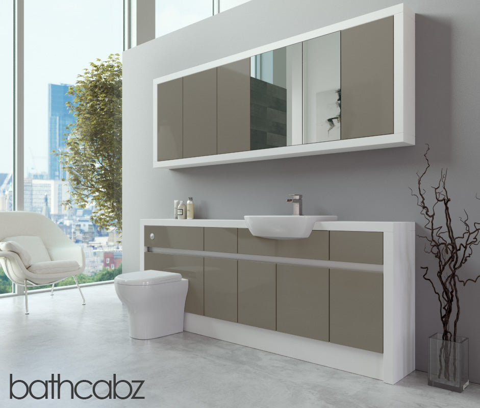 SIDONA WHITE MATT BASE & WALL UNITS BATHROOM FITTED FURNITURE