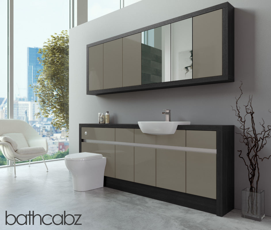 SIDONA HACIENDA BLACK BASE & WALL UNITS BATHROOM FITTED FURNITURE