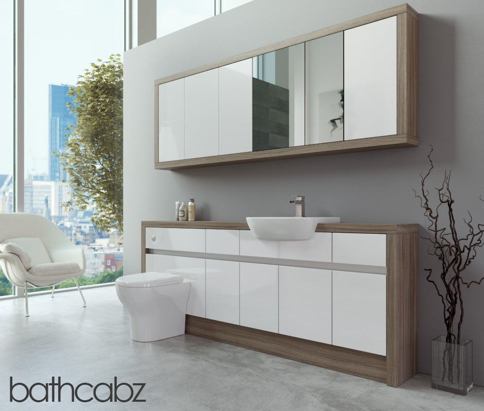 SIDONA DRIFTWOOD BASE & WALL UNITS BATHROOM FITTED FURNITURE