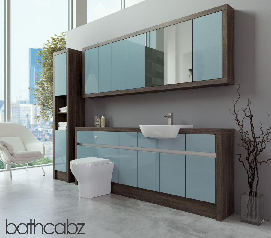 SIDONA MALI WENGE BASE, WALL & TALL UNIT BATHROOM FITTED FURNITURE