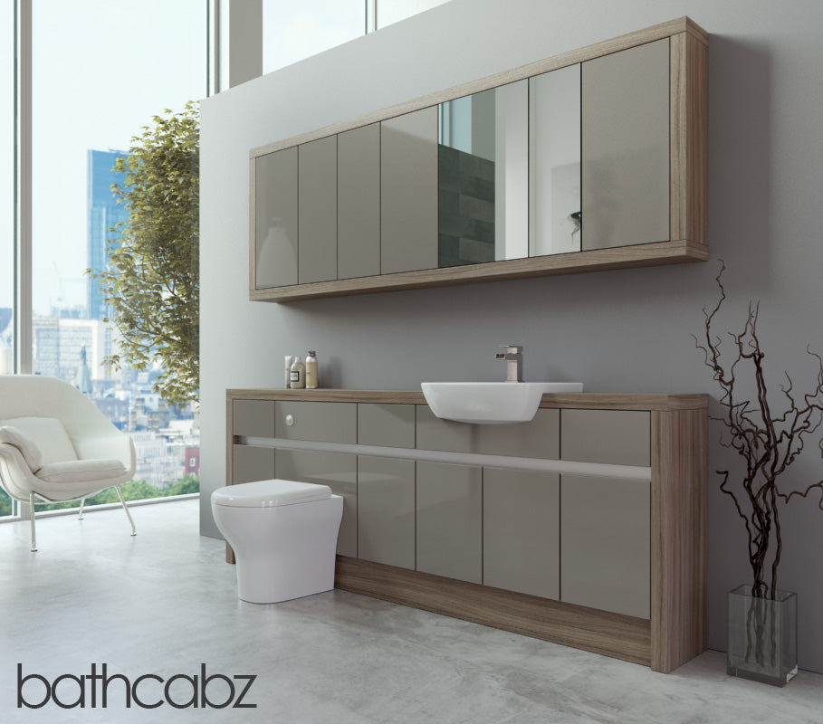 SIDONA DRIFTWOOD BASE & WALL UNITS BATHROOM FITTED FURNITURE