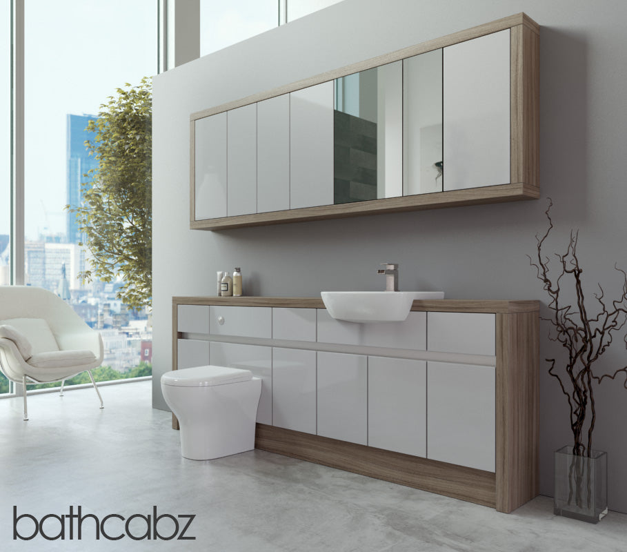 SIDONA DRIFTWOOD BASE & WALL UNITS BATHROOM FITTED FURNITURE