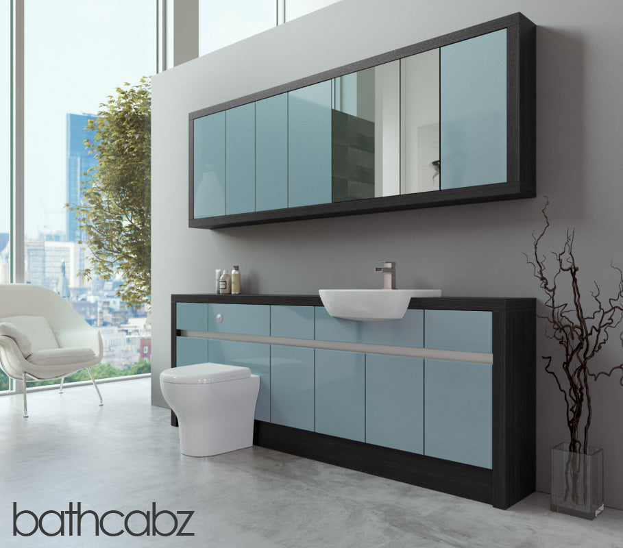 SIDONA HACIENDA BLACK BASE & WALL UNITS BATHROOM FITTED FURNITURE