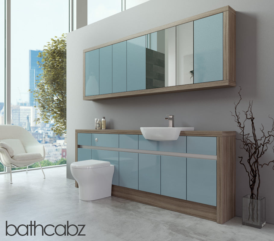 SIDONA DRIFTWOOD BASE & WALL UNITS BATHROOM FITTED FURNITURE