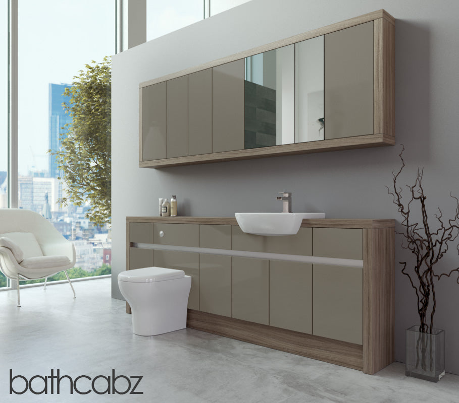 SIDONA DRIFTWOOD BASE & WALL UNITS BATHROOM FITTED FURNITURE