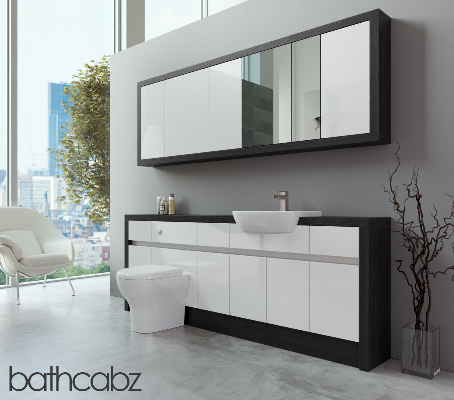 SIDONA HACIENDA BLACK BASE & WALL UNITS BATHROOM FITTED FURNITURE