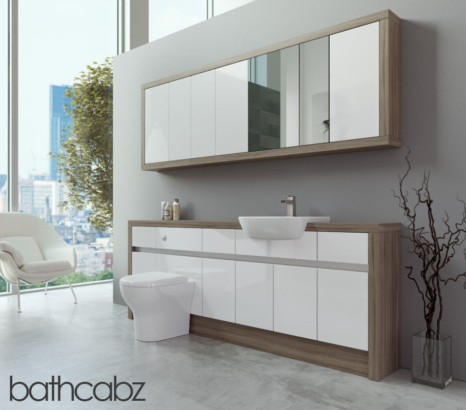 SIDONA DRIFTWOOD BASE & WALL UNITS BATHROOM FITTED FURNITURE