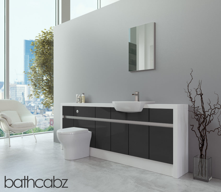 SIDONA WHITE MATT BASE UNITS BATHROOM FITTED FURNITURE