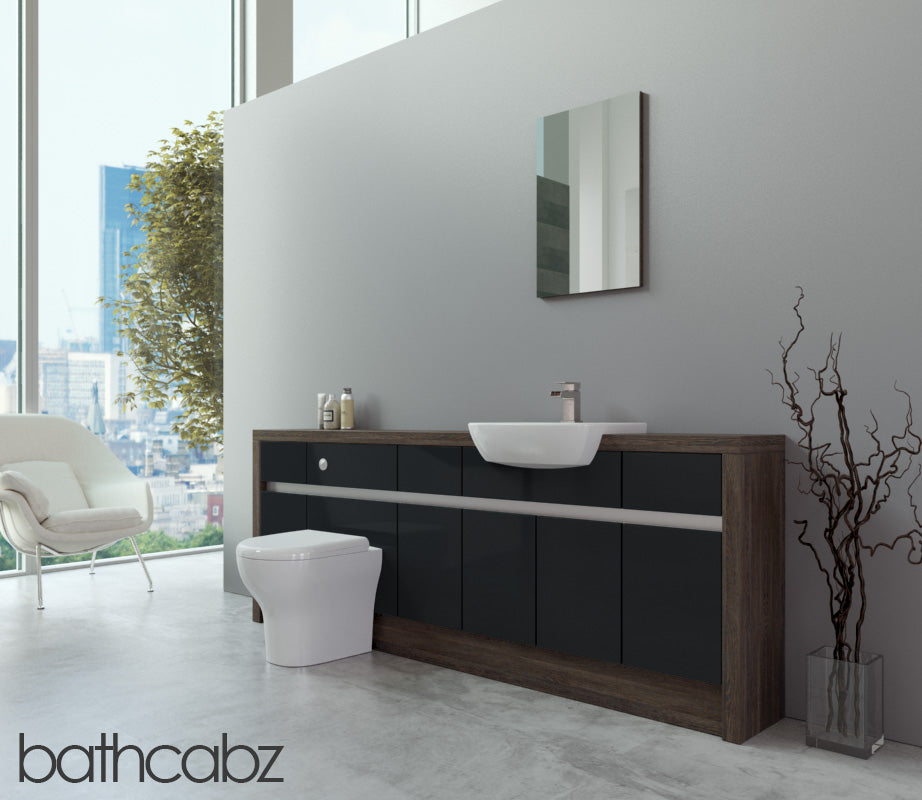 SIDONA MALI WENGE BASE UNITS BATHROOM FITTED FURNITURE