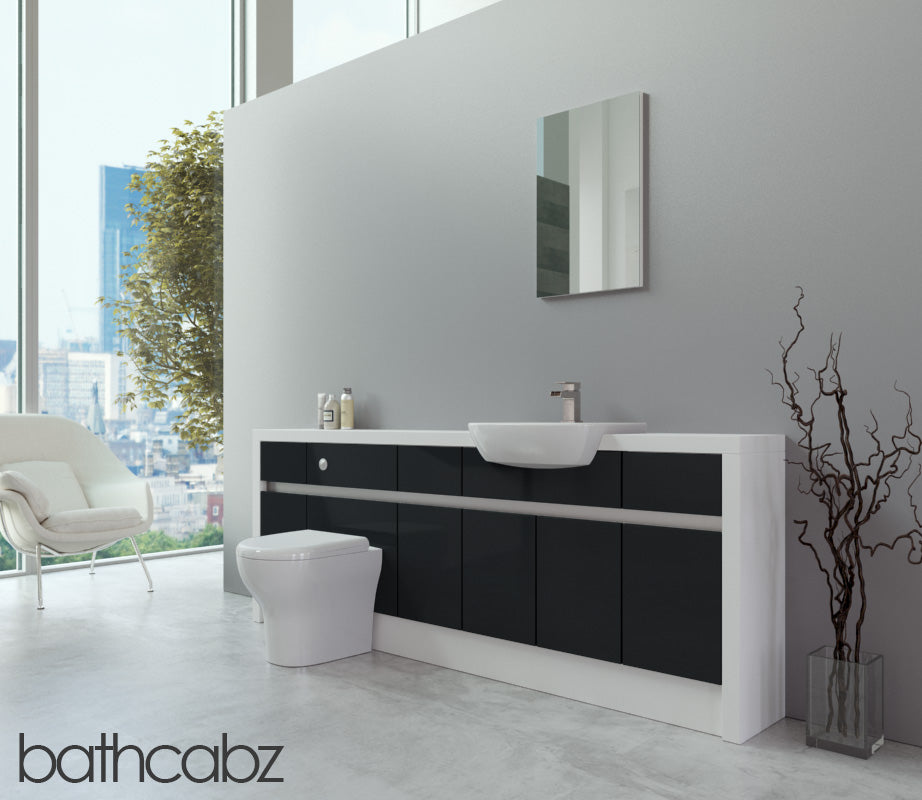 SIDONA WHITE MATT BASE UNITS BATHROOM FITTED FURNITURE