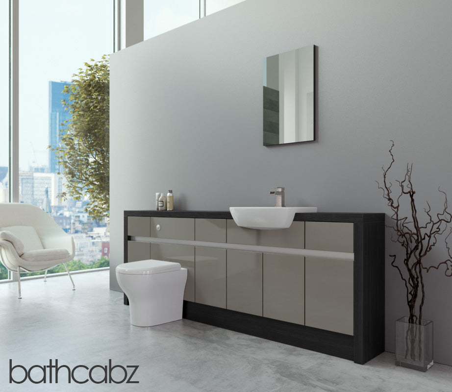 SIDONA HACIENDA BLACK BASE UNITS BATHROOM FITTED FURNITURE