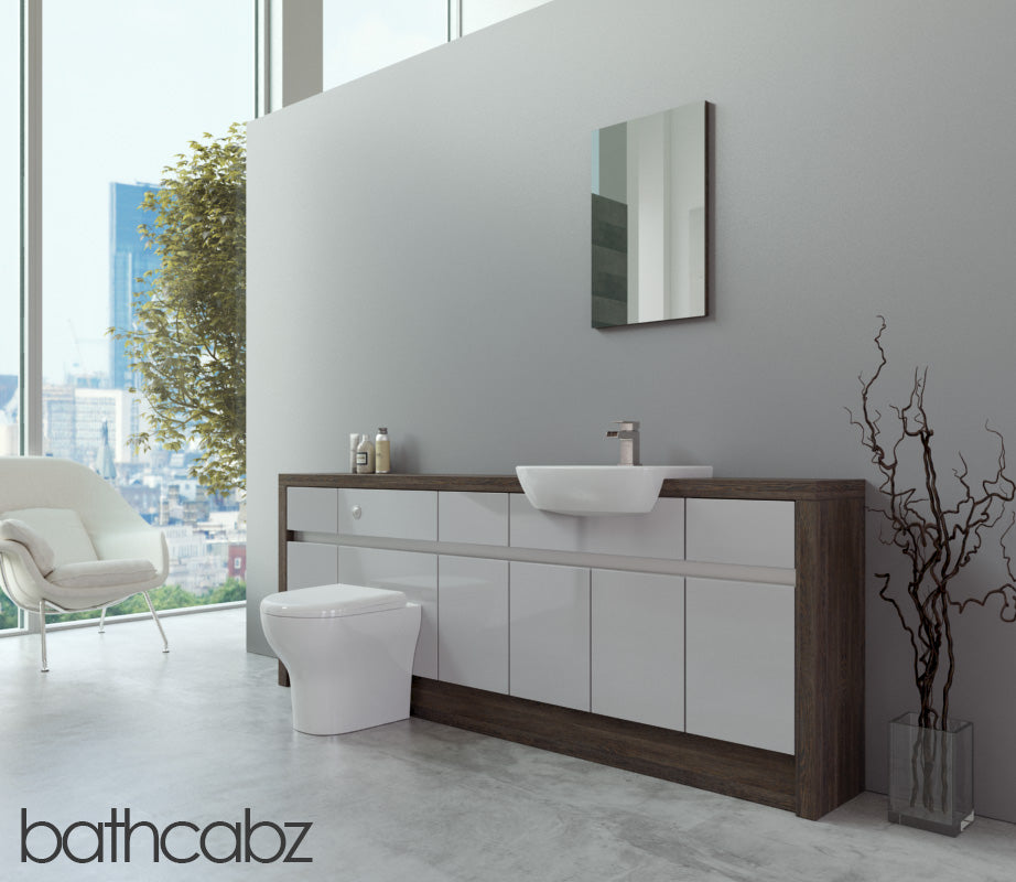 SIDONA MALI WENGE BASE UNITS BATHROOM FITTED FURNITURE