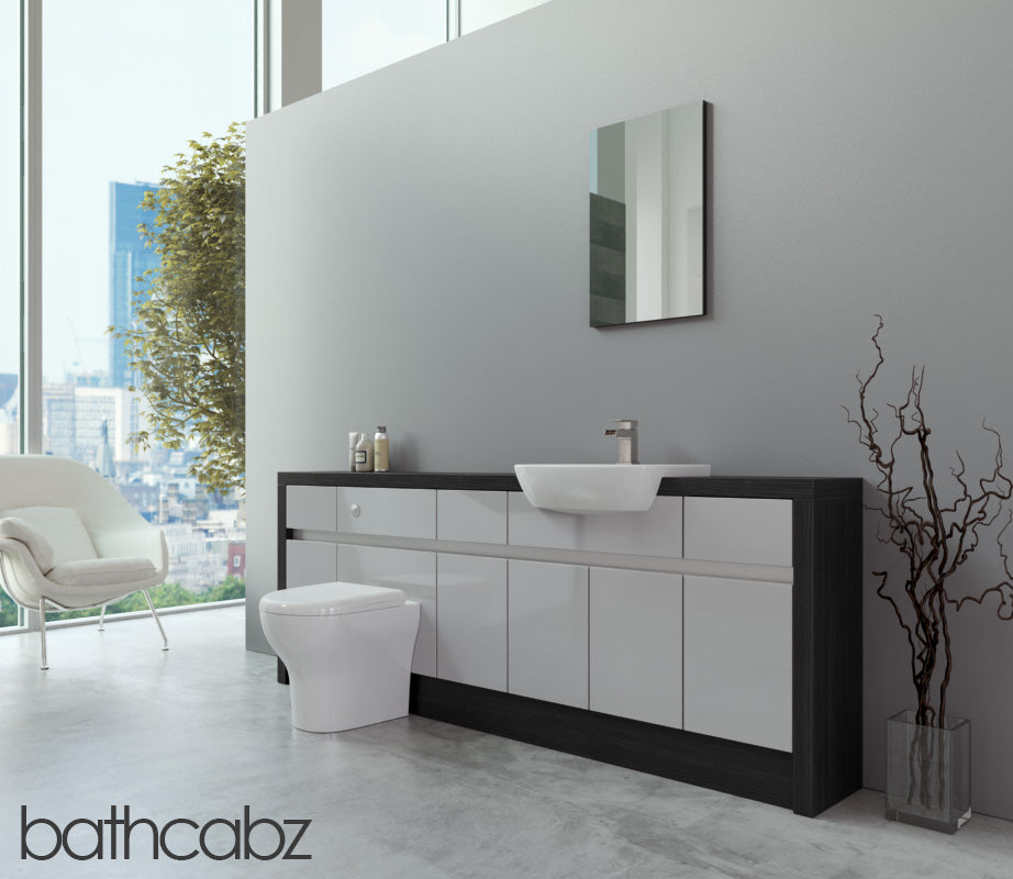 SIDONA HACIENDA BLACK BASE UNITS BATHROOM FITTED FURNITURE