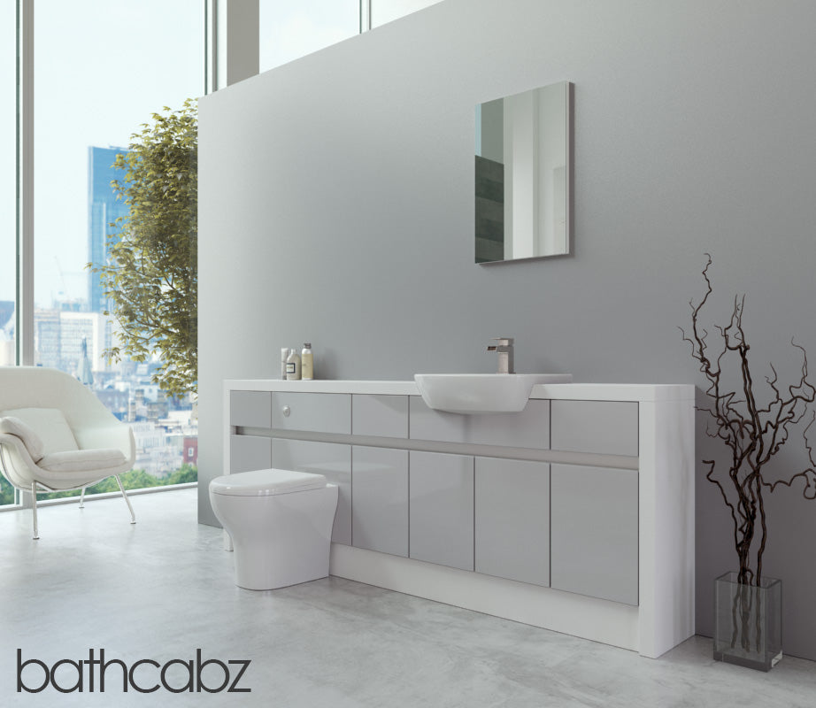 SIDONA WHITE MATT BASE UNITS BATHROOM FITTED FURNITURE