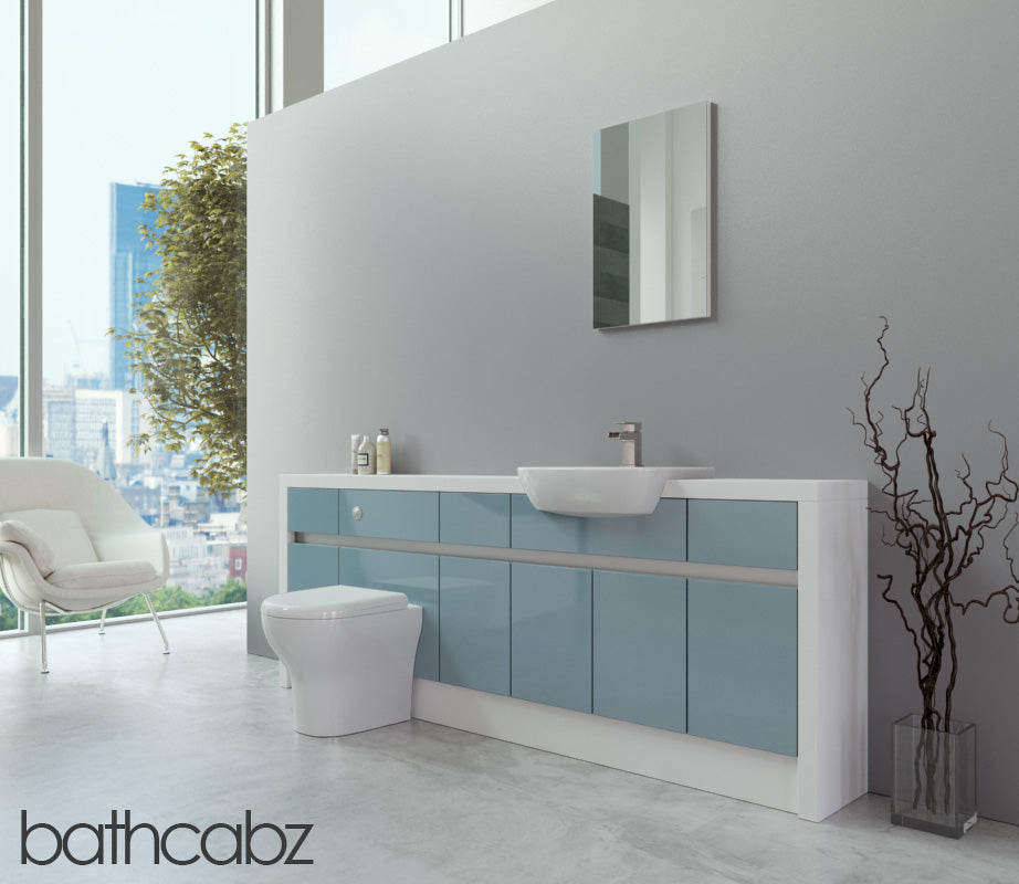 SIDONA WHITE MATT BASE UNITS BATHROOM FITTED FURNITURE