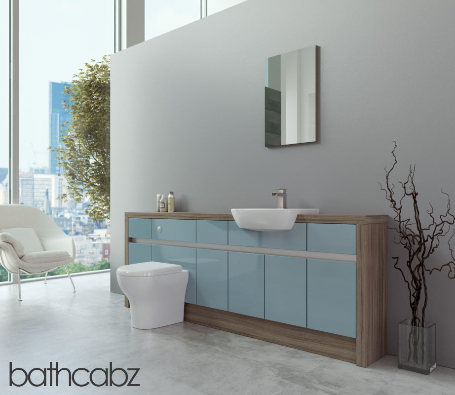 SIDONA DRIFTWOOD BASE UNITS BATHROOM FITTED FURNITURE
