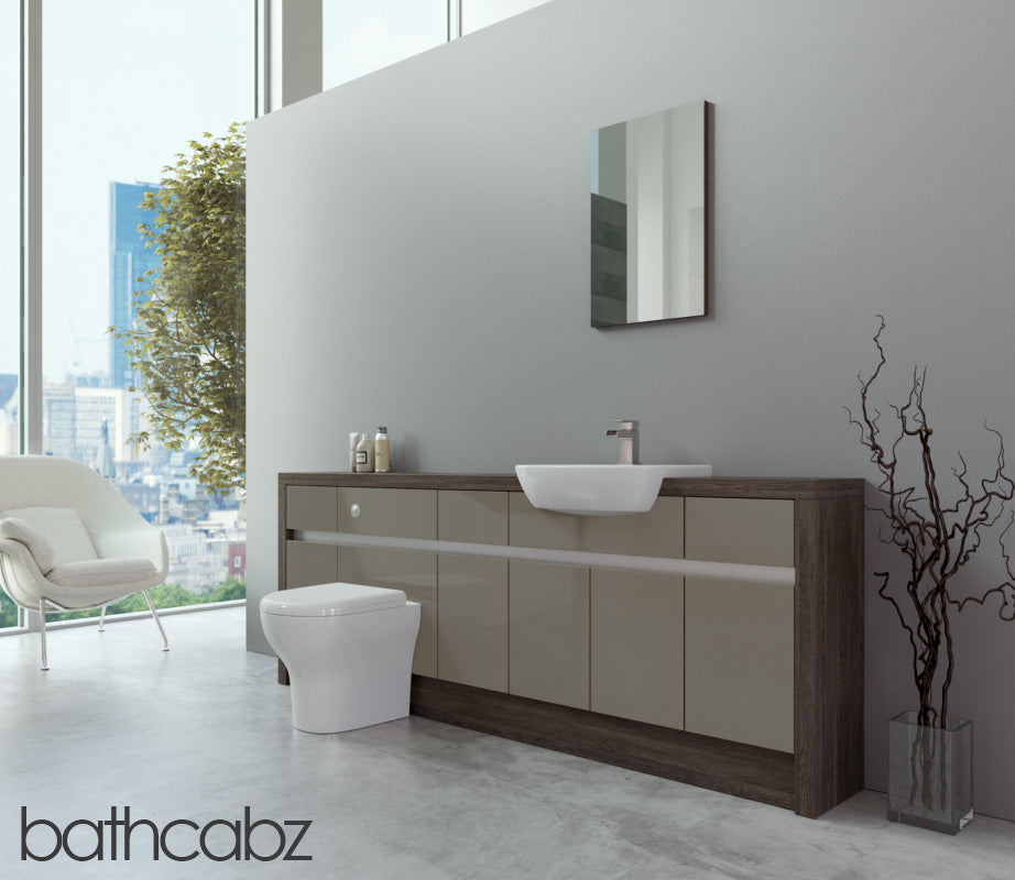 SIDONA MALI WENGE BASE UNITS BATHROOM FITTED FURNITURE