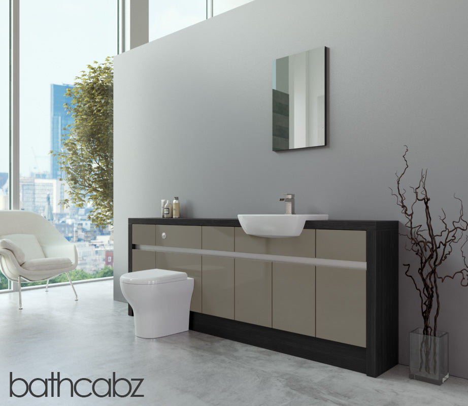 SIDONA HACIENDA BLACK BASE UNITS BATHROOM FITTED FURNITURE