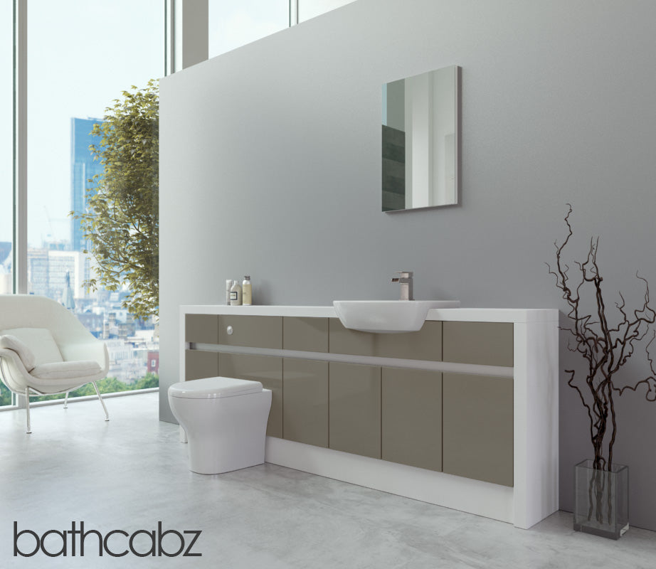 SIDONA WHITE MATT BASE UNITS BATHROOM FITTED FURNITURE