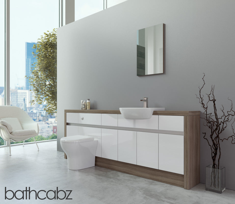 SIDONA DRIFTWOOD BASE UNITS BATHROOM FITTED FURNITURE