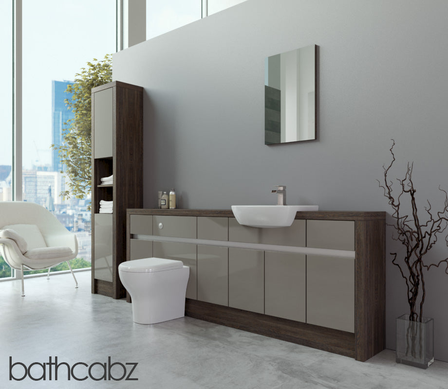 SIDONA MALI WENGE BASE & TALL UNIT BATHROOM FITTED FURNITURE